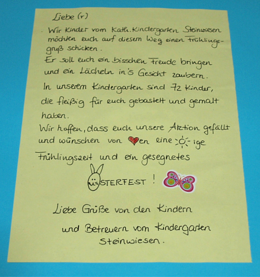Brief Ostergruß