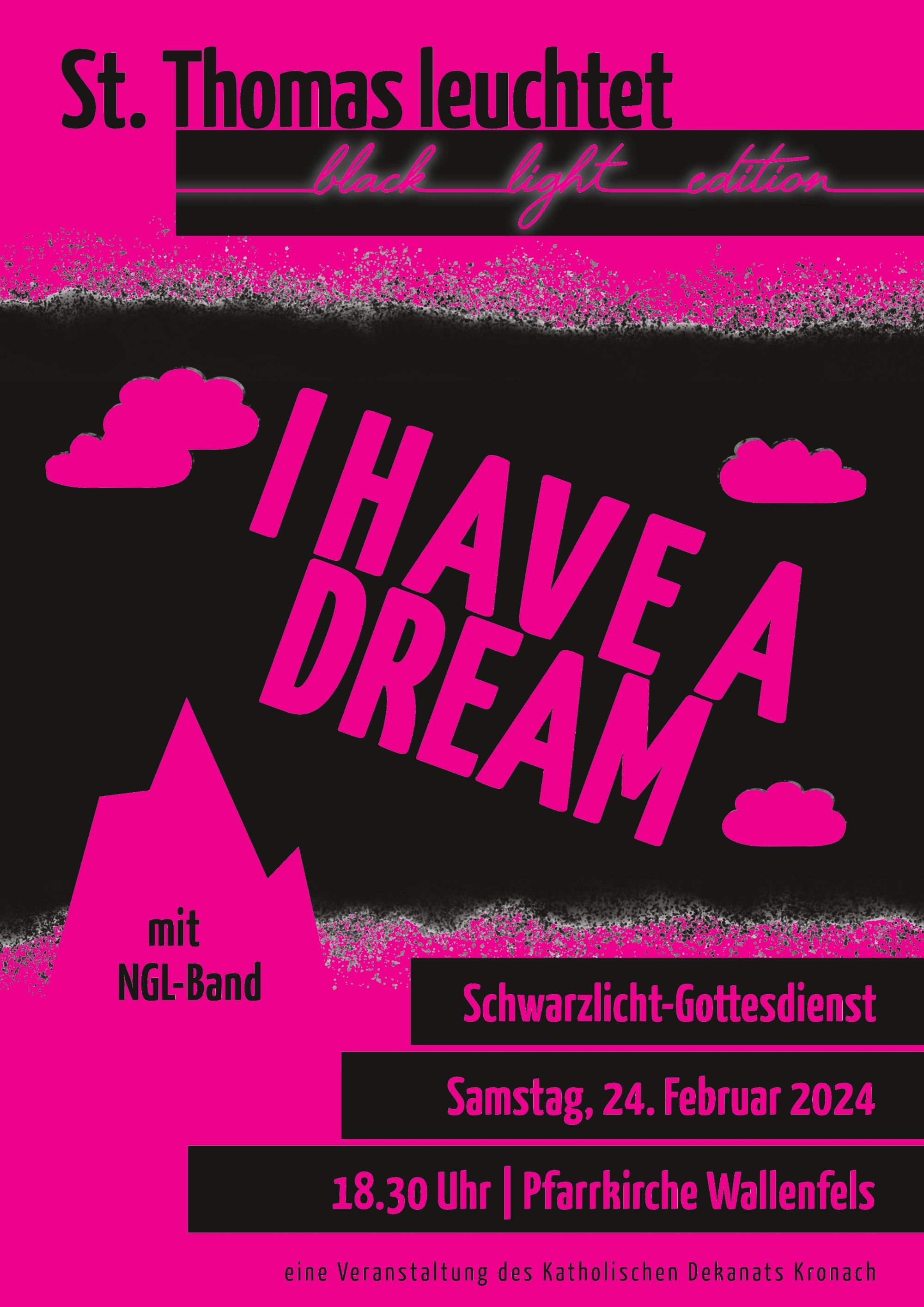 Plakat Schwarzlichtgottesdienst