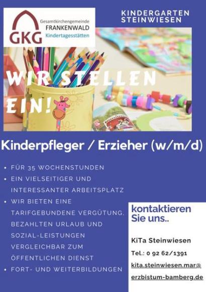 Kinderpfleger / Erzieher gesucht
