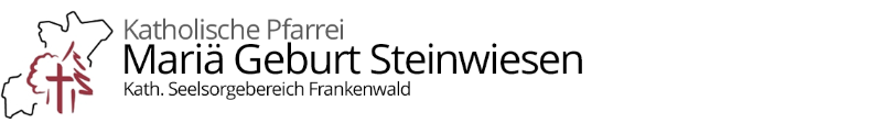 Grafik im Kopf der Homepage der Pfarrei Steinwiesen mit Verlinkung